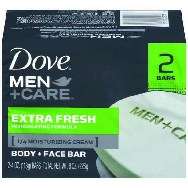 Dove MenplusCare Men's Bar Soap Deep Clean 3.75 oz, 2 Bars