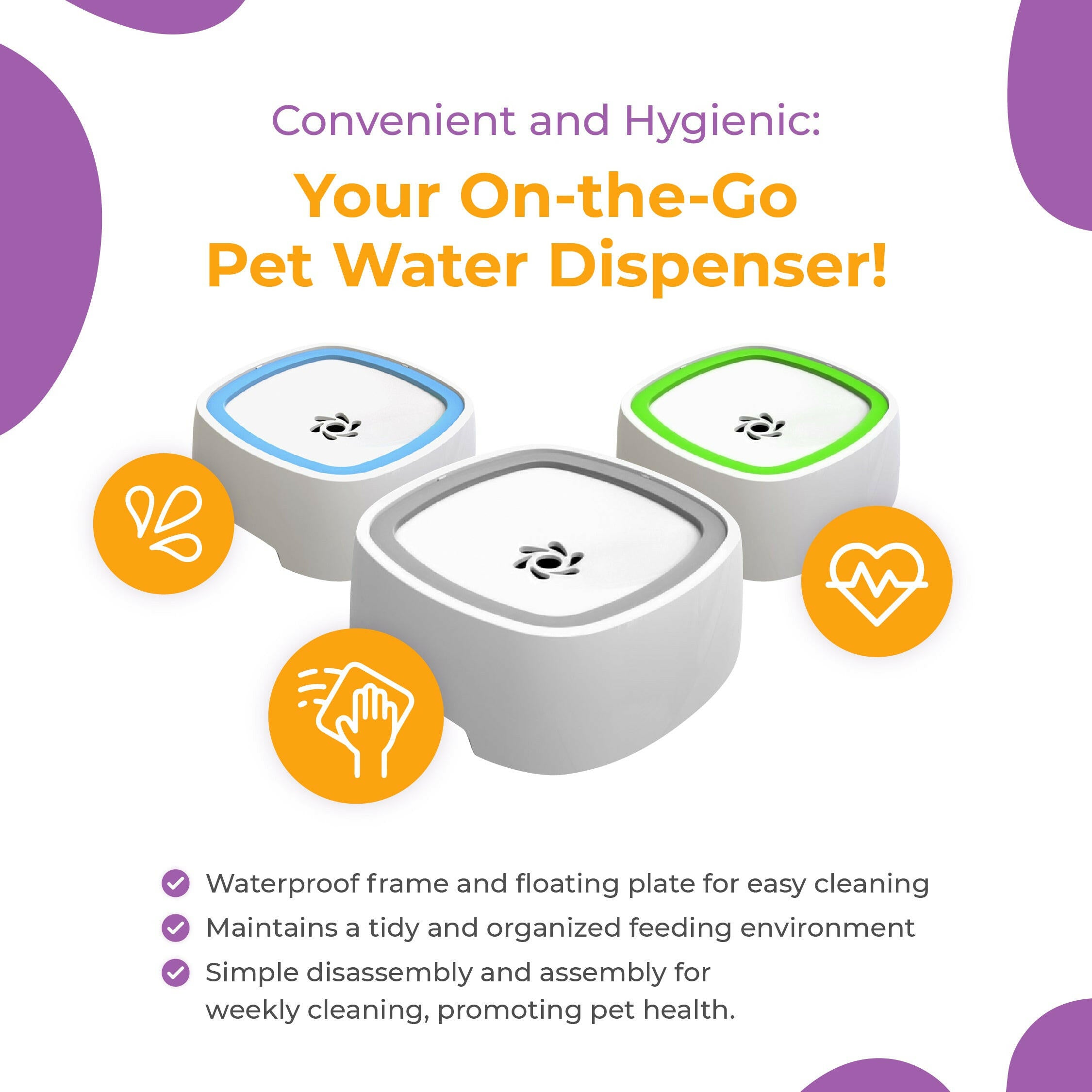 Splash-Free Floating Pet Bowl - Keep Your Floors Dry, Hydrate Your Pets with Ease!