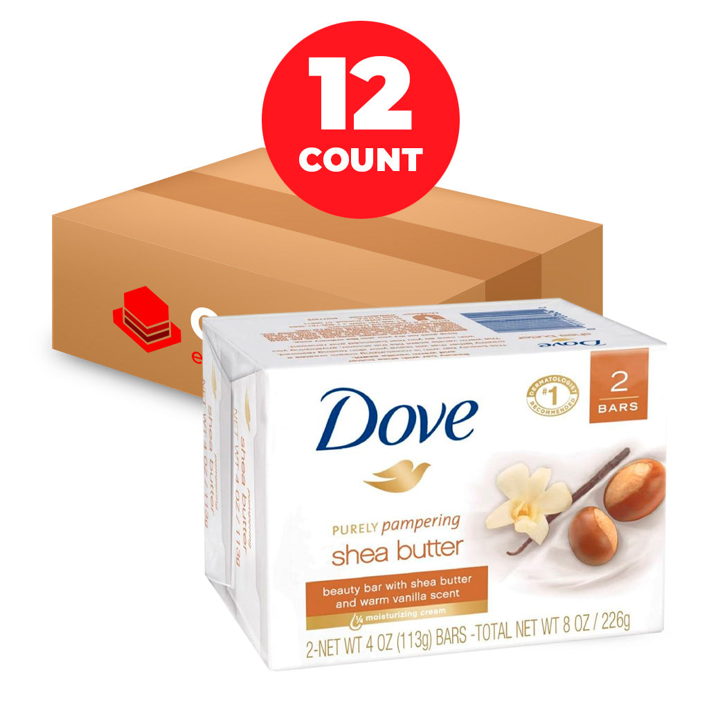 Dove Purely Pampering Shea Butter Beauty Bar, 4 oz, 2 Bar