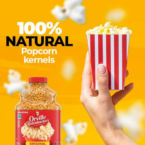 2 Orville Redenbacher's Original Premium White Popcorn Kernels, 30 Oz + Plastic bowl.