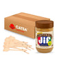 12 Jars Jif of Natural Crunchy Peanut Butter Spread (Contains 90% Peanuts), 16 oz Each + 12 Catsa Essentials Stirrers in Catsa Essentials Pack Box