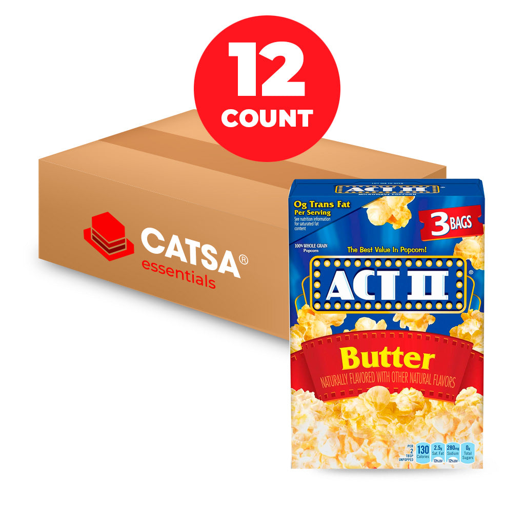 ACT II Popcorn With Butter, 2.75 Oz, 3 Ct