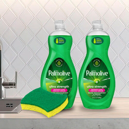 2 Palmolive Dishwashing Liquid, 20 Fl Oz + Cellulose Scrub Sponge