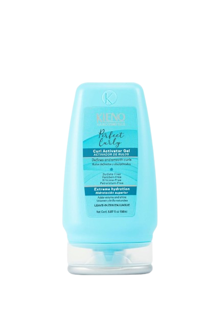 Kleno Perfect Curly Activator Gel - Defines and Enhances Curls, Anti-Frizz, Provides Shine and Hydration, Heat Protection, Sulfate-Free Formula, 5.07 fl oz