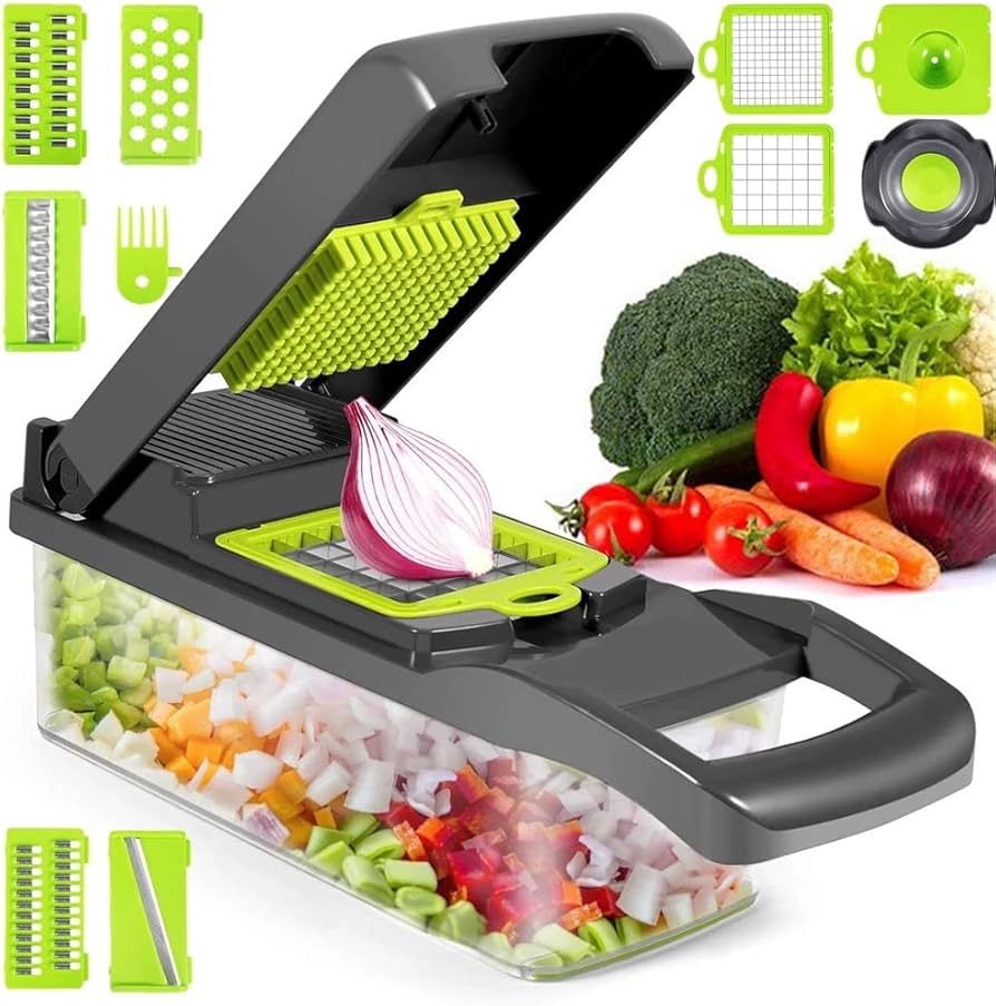 12-in-1 Mandoline Slicer for kitchen with Blade Protector