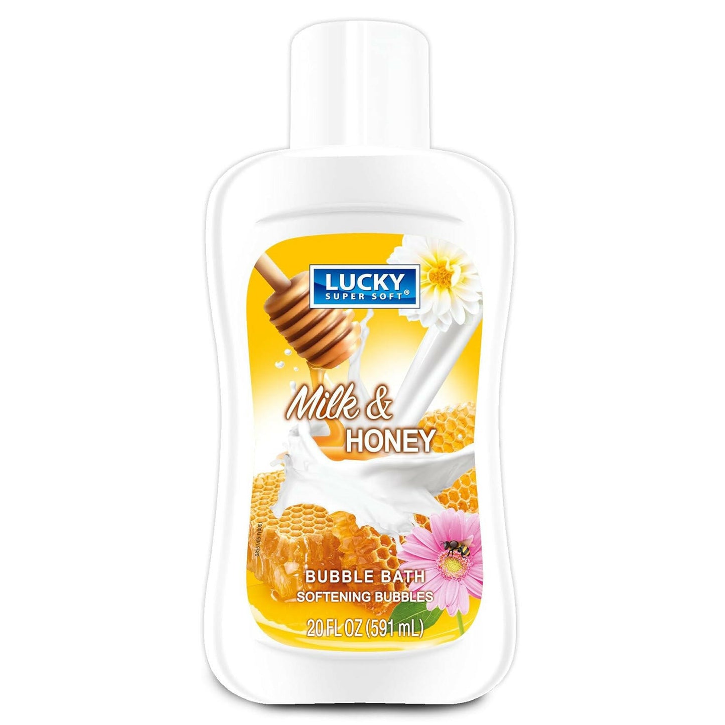 Lucky Super Soft Bubble Bath, Milk & Honey, 20 oz