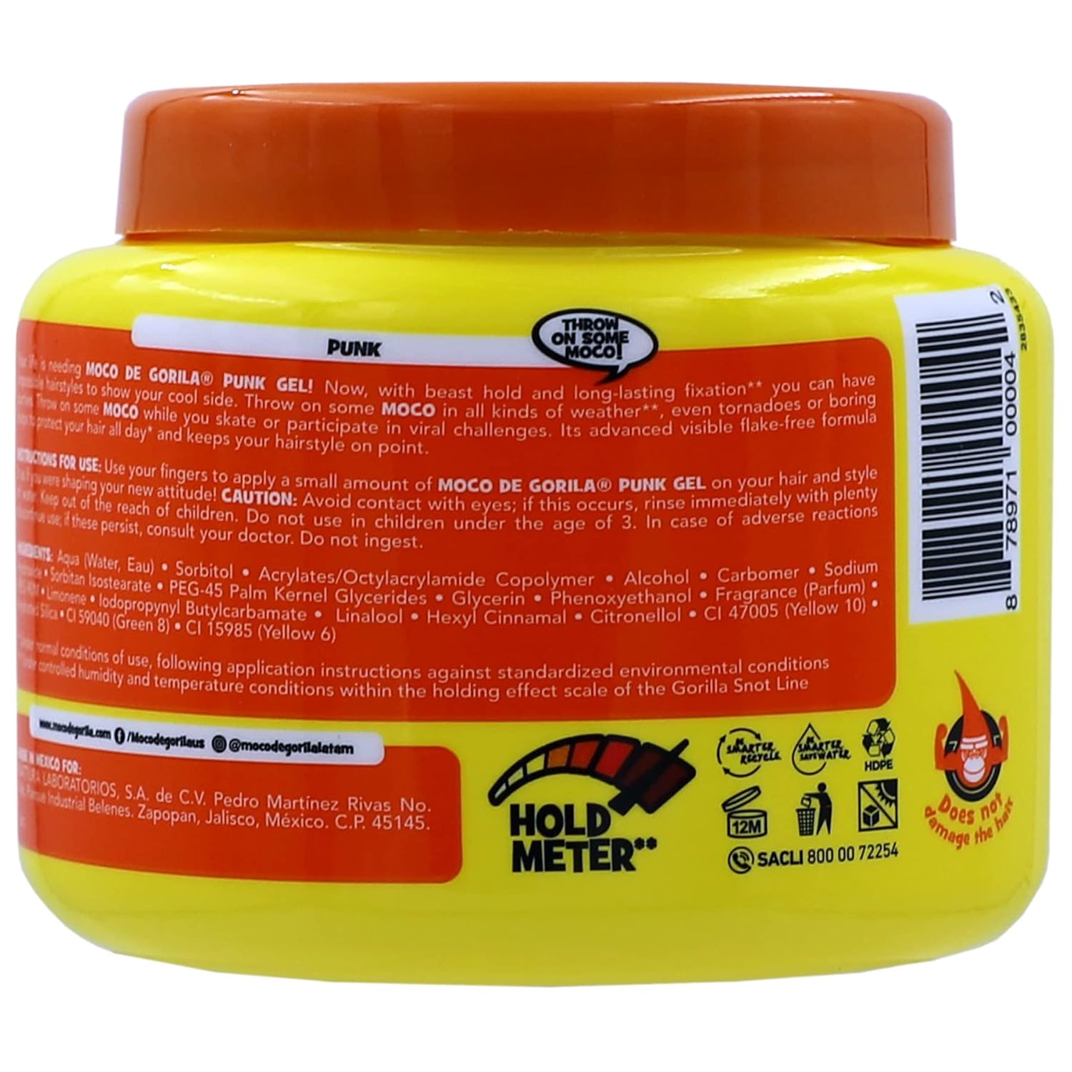 Moco de gorila gel jar punk (yellow) 9.52 oz