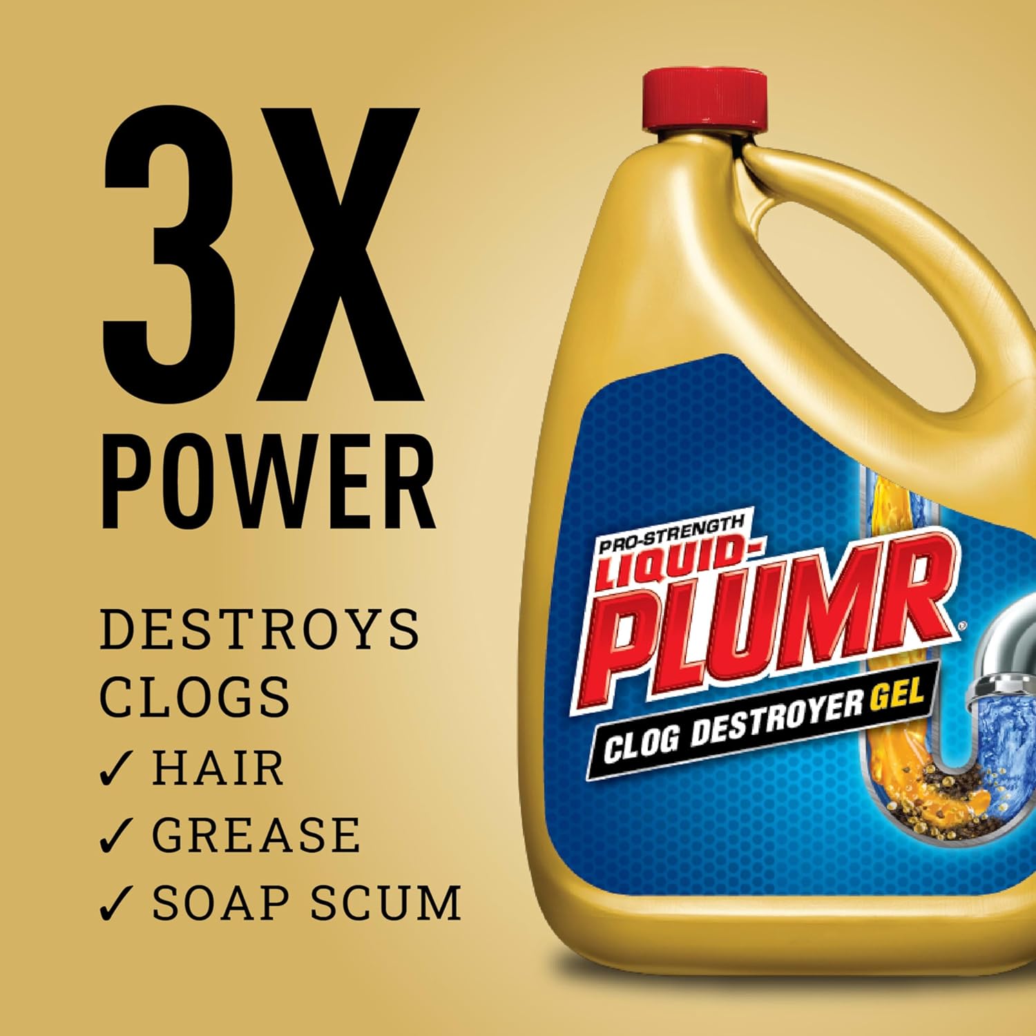 Liquid-Plumr Pro-Strength, Liquid Drain Cleaner - 80 oz