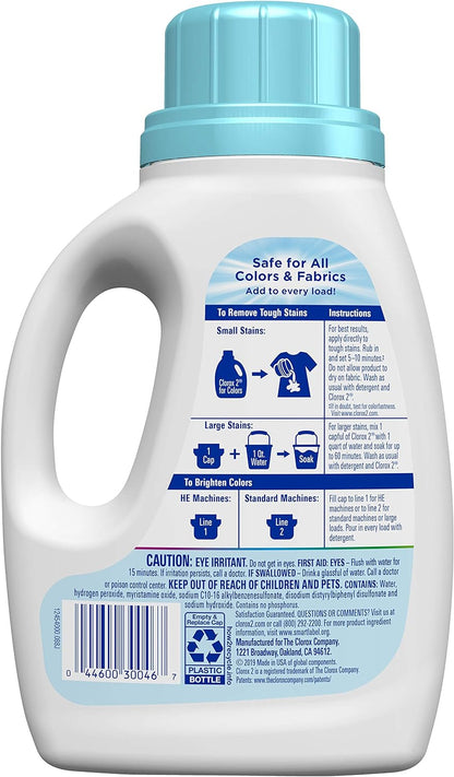 Clorox 2 Colors Unscented, Liquid , 33 Ounces