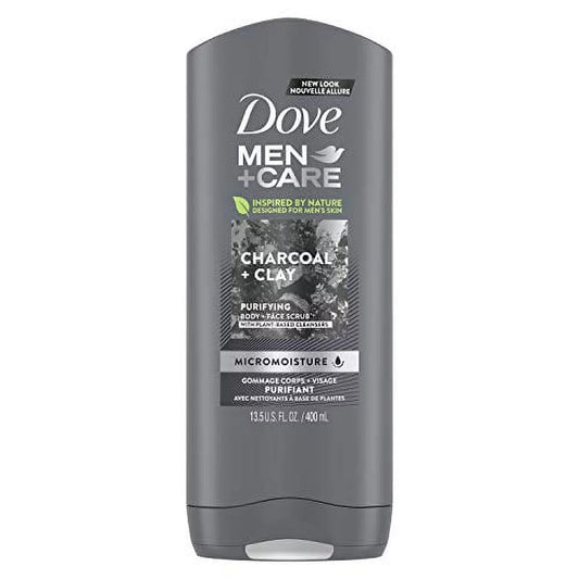 Dove MenPlusCare Body Wash Charcoal & Clay, 13.5 oz