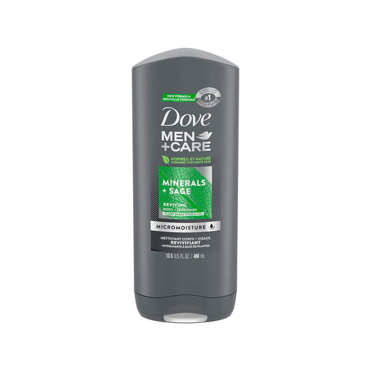 Dove MenPlusCare Body Wash Minerals+Sage, 13.5 oz