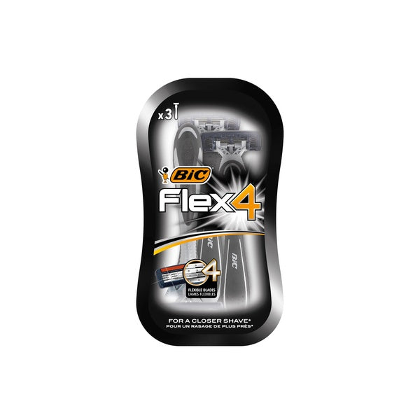 Bic Flex 4 Comfort Men's Razors - Pack of 3