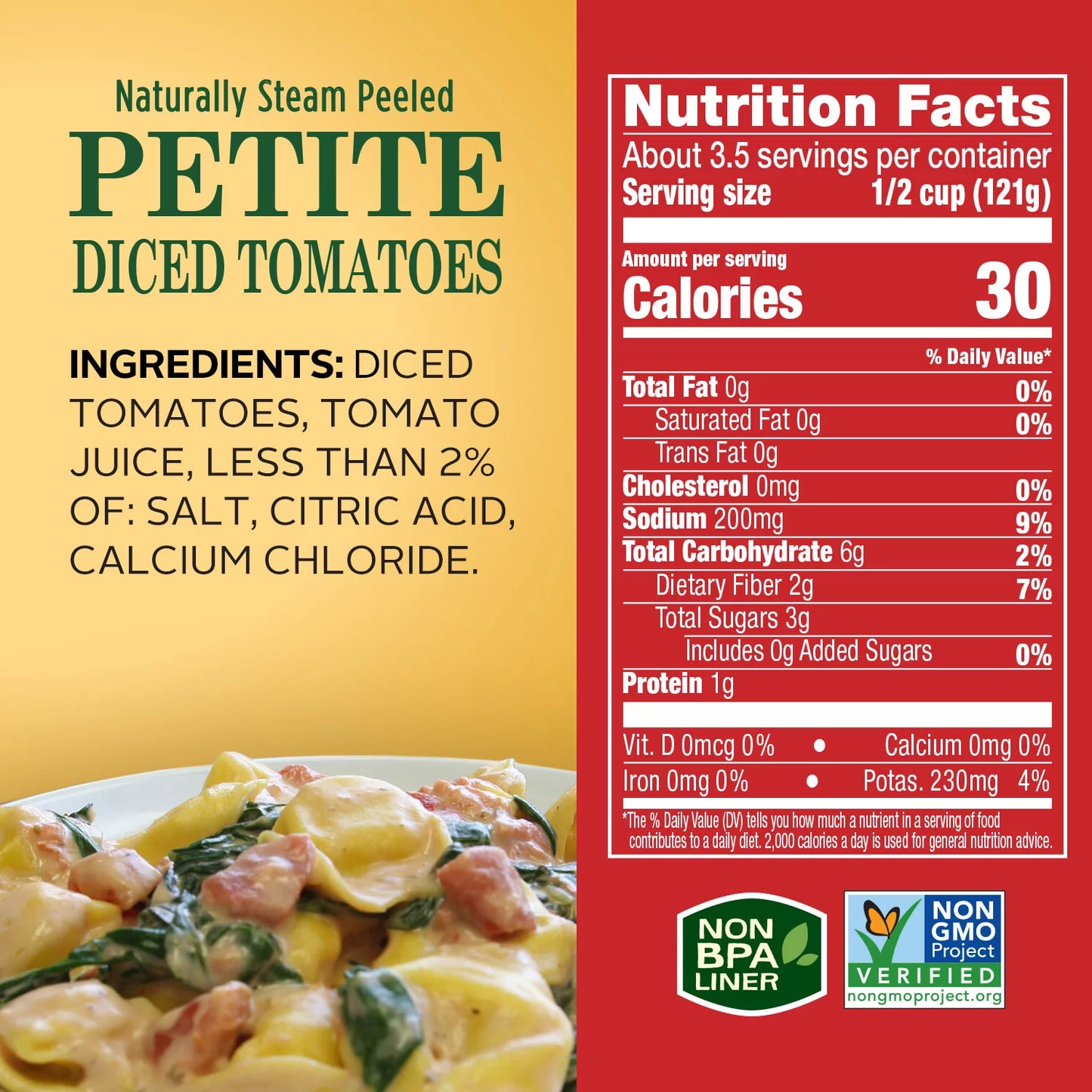 Hunt's, Petite Diced Tomatoes, 14.5 oz Can.