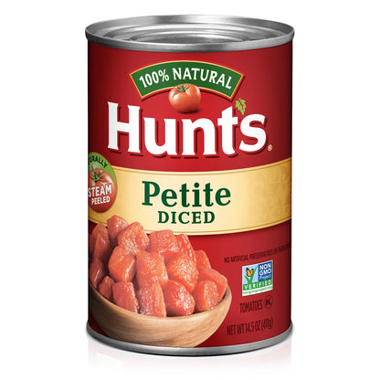 Hunt's, Petite Diced Tomatoes, 14.5 oz Can.